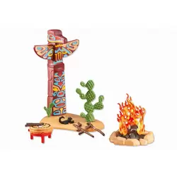 Totem and campfire