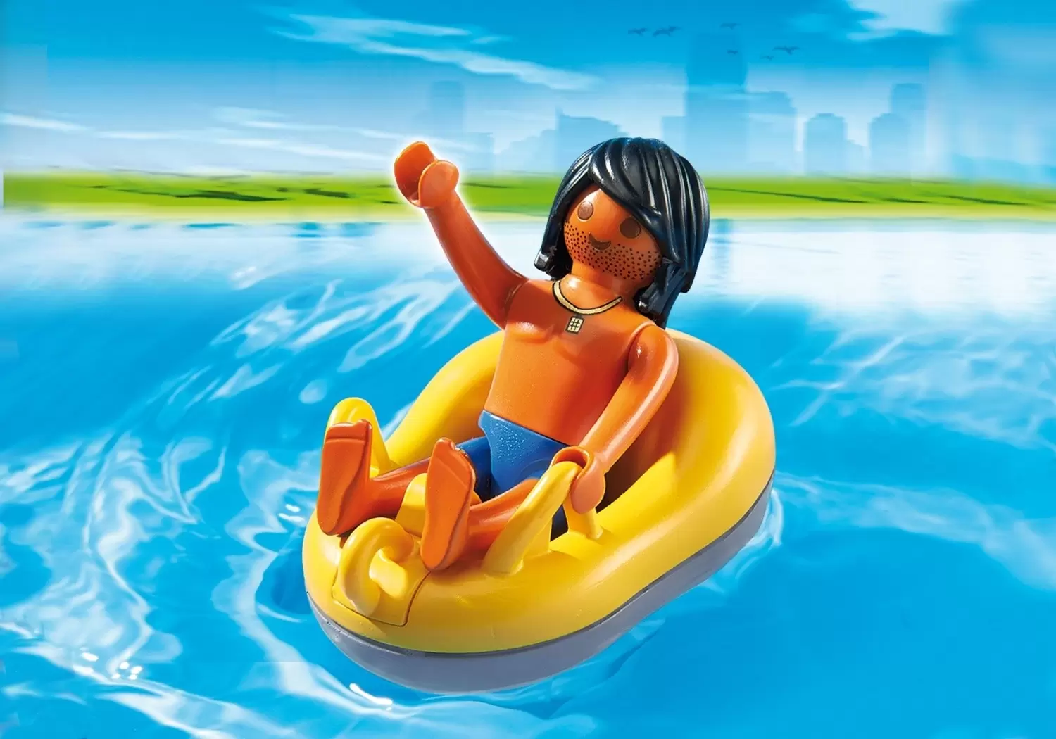 Playmobil en vacances - Vacancier et bouée de rafting