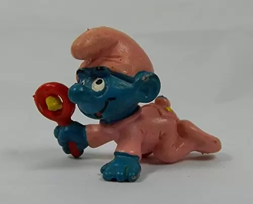 Smurfs figures Schleich - Pink Baby Rattle