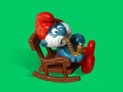 Super Schtroumpfs - Grand Schtroumpf sur Rocking chair