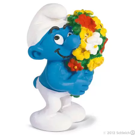 Smurfs figures Schleich - Smurf with Flowers