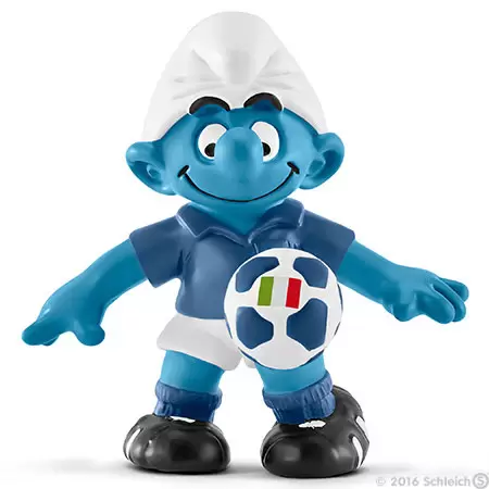 Smurfs figures Schleich - Footballer Smurf Italy