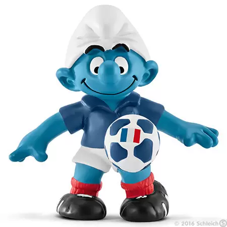 Smurfs figures Schleich - Footballer Smurf France