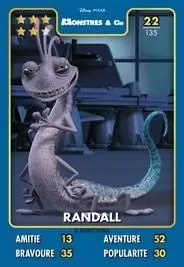 Cartes Auchan Héros Disney Pixar - Randall