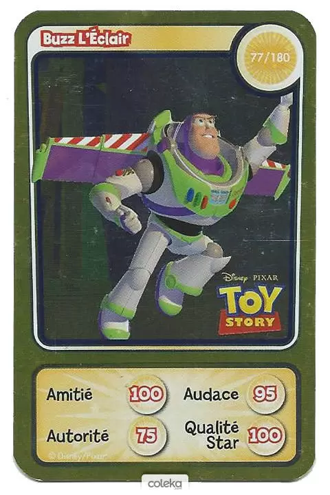 Cartes Disney Auchan (2010) - Buzz l\'éclair (Carte Dorée)