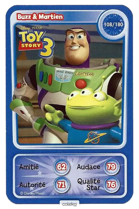Cartes Disney Auchan (2010) - Buzz & Martien