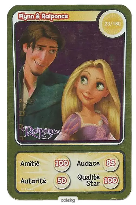 Cartes Disney Auchan (2010) - Flynn & Raiponce (Carte Dorée)