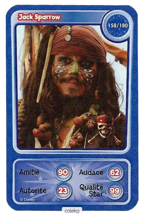 Cartes Disney Auchan (2010) - Jack Sparrow