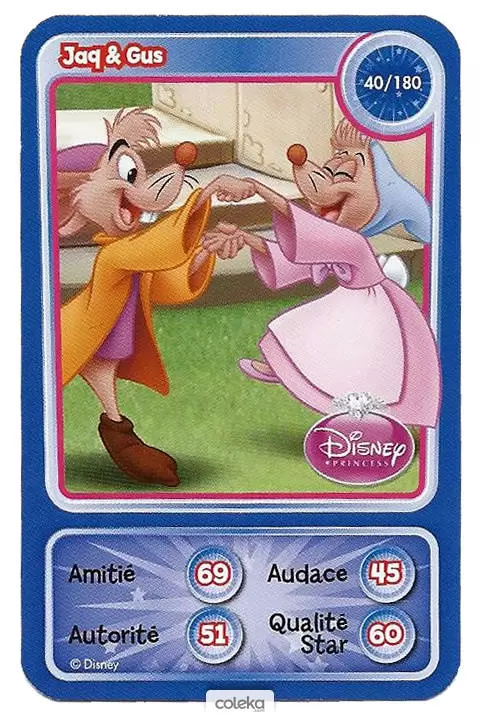Cartes Disney Auchan (2010) - Jaq & Gus