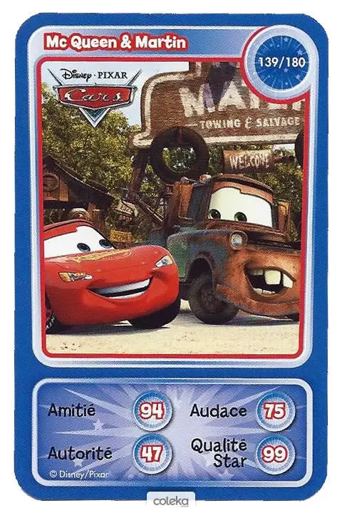 Cartes Disney Auchan (2010) - Mc Queen & Martin