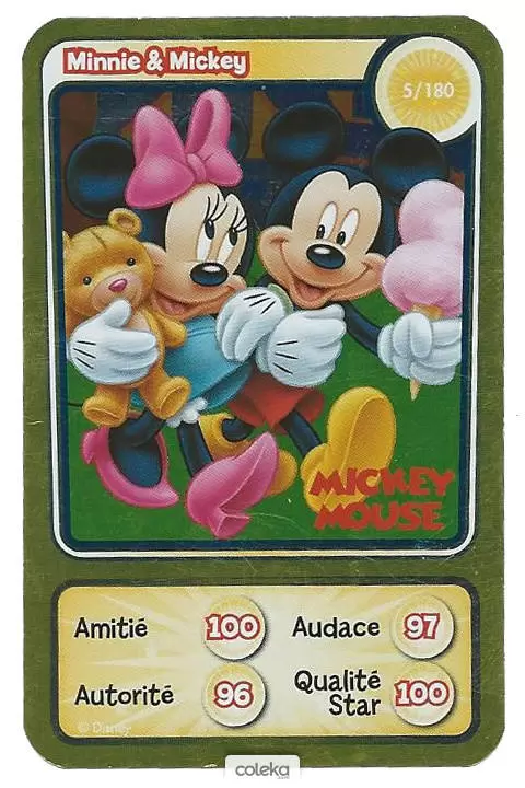 Cartes Disney Auchan (2010) - Minnie & Mickey (Carte Dorée)