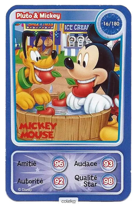 Cartes Disney Auchan (2010) - Pluto & Mickey