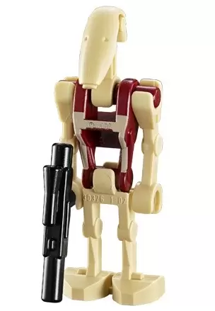 Minifigurines LEGO Star Wars - Battle Droid with Red Torso and One Straight Arm with Solid Insignia