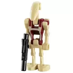 Battle Droid with Red Torso and One Straight Arm with Solid Insignia