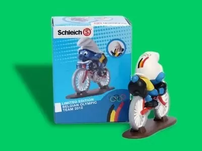 Smurfs figures Schleich - Belgium Olympics Cyclist