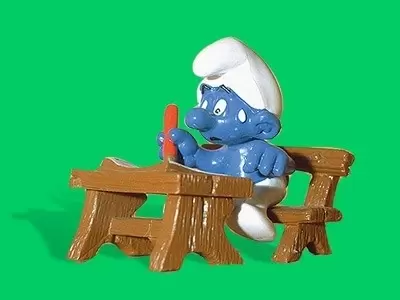 Super Smurfs - School Desk