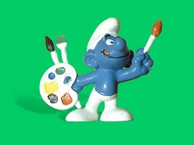 Smurfs figures Schleich - Painter