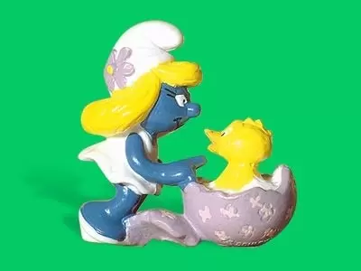Smurfs figures Schleich - Smurfette with Chick