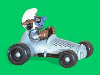 Super Smurfs - Silver Racing Car