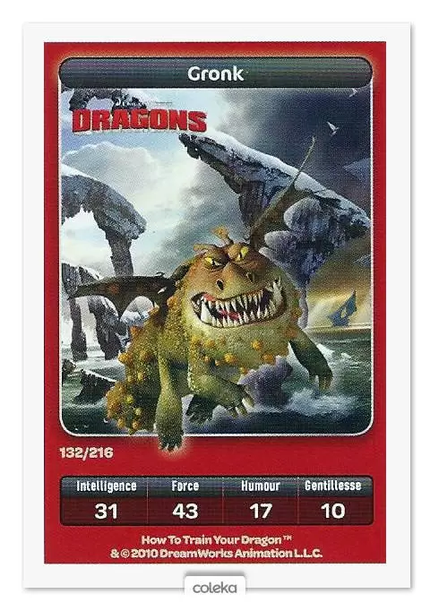 Cartes Carrefour Dreamworks (2010) - Gronk