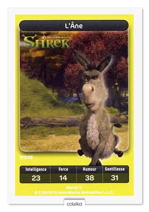 Cartes Carrefour Dreamworks (2010) - L\'Âne