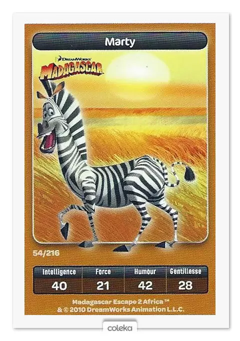 Cartes Carrefour Dreamworks (2010) - Marty