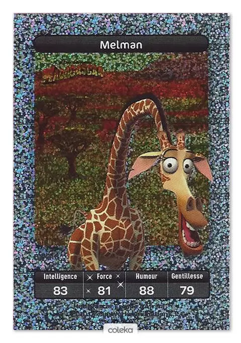 Cartes Carrefour Dreamworks (2010) - Melman Petites Paillettes