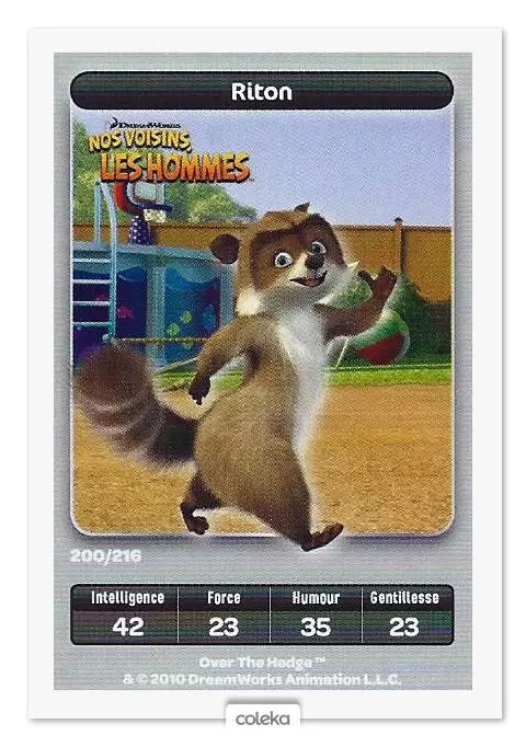 Cartes Carrefour Dreamworks (2010) - Riton