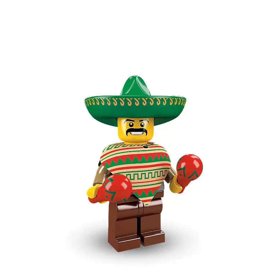 Lego-Minifiguras Serie 1, 2 x 1 Maraca para el hombre de serie 2 Piezas Maraca 