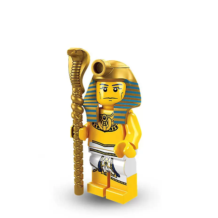 2 LEGO-MINIFIGURES SERIES 1 X 1 GOLD STAFF FOR THE PHARAOH FROM SERIES 2 RARE 