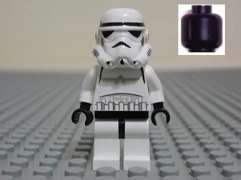 Star Wars lego mini figure STORM TROOPER black head 