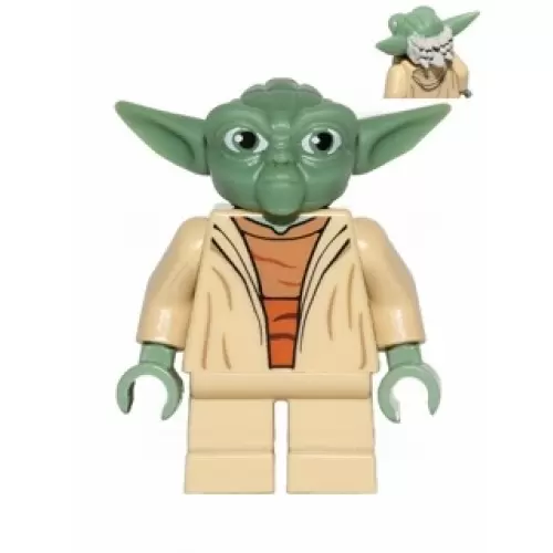Minifigurines LEGO Star Wars - Yoda (Clone Wars, Gray Hair, Torso with Back Printing)