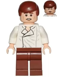 Minifigurines LEGO Star Wars - Han Solo Reddish Brown Legs without Holster Pattern, Dual Sided Head, Cheek Lines