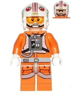 LEGO Star Wars Minifigs - Luke Skywalker (Pilot, Printed Legs, Cheek Lines) (75049)
