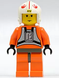 LEGO Star Wars Minifigs - Luke Skywalker with Pilot Outfit (Medium Stone Gray Hips)