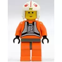 Luke Skywalker with Pilot Outfit (Medium Stone Gray Hips)