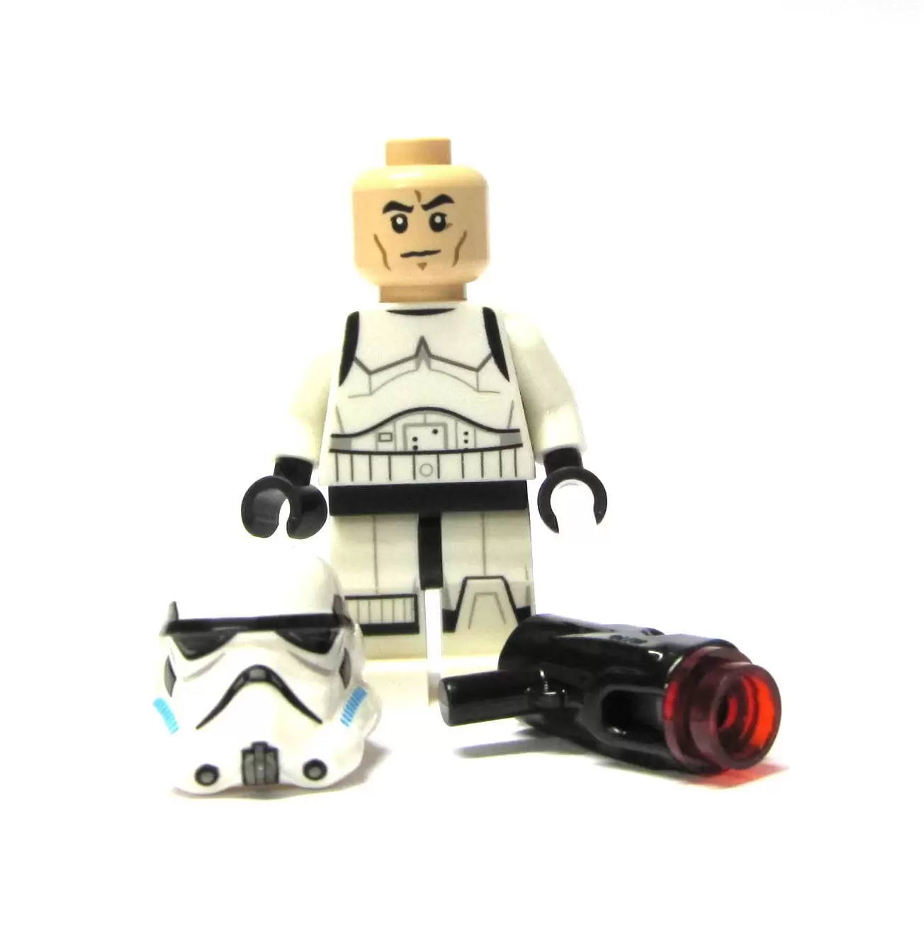 Minifigurines LEGO Star Wars - Stormtrooper (Printed Legs, Dark Azure Helmet Vents, Frown)