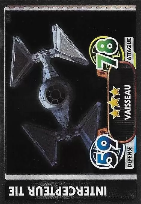 Force Attax : Le réveil de la Force - Carte brillante : Intercepteur Tie