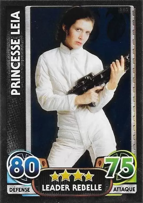 Force Attax : Le réveil de la Force - Carte brillante : Princesse Leia
