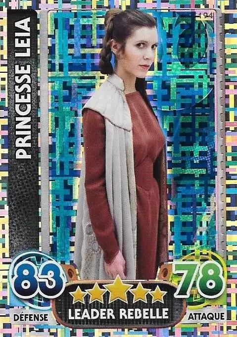 Force Attax : Le réveil de la Force - Carte Holographique : Princesse Leia