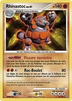 Pokémon Série Diamant et Perle - Rhinastoc holographique