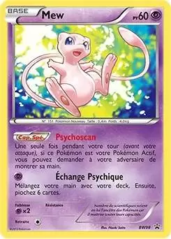 Cartes Promo Black Star Noir et Blanc - Mew