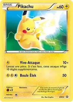 Cartes Promo Black Star Noir et Blanc - Pikachu