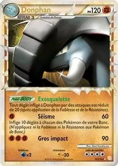Pokémon Série HeartGold et SoulSilver - Donphan holographique