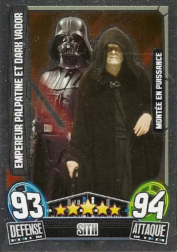 Force Attax : Saga série 2 (France 2013) - Montée en Puissance : Palpatine & Dark Vador