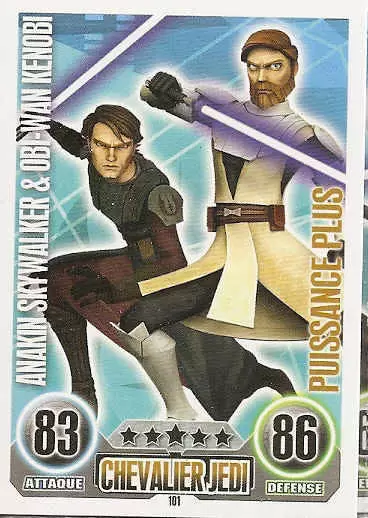 Star Wars Force Attax (France 2011) - Anakin Skywalker & Obi-Wan Kenobi