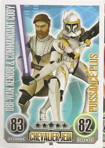 Star Wars Force Attax (France 2011) - Obi-Wan Kenobi & Commandant Cody