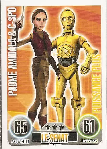 Star Wars Force Attax (France 2011) - Padmé Amidala & C-3PO