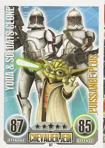 Star Wars Force Attax (France 2011) - Yoda & Soldats Clone