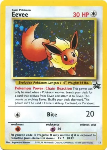 Black Star Wizard Of The Coast - Evoli holographique